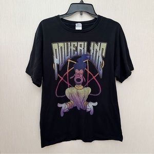 Disney A Goofy Movie Powerline Retro Men’s Black T-Shirt Size L